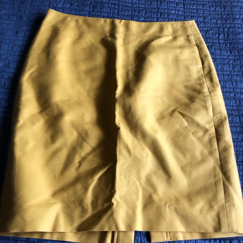 JCrew Elegant Mustard pencil Skirt
